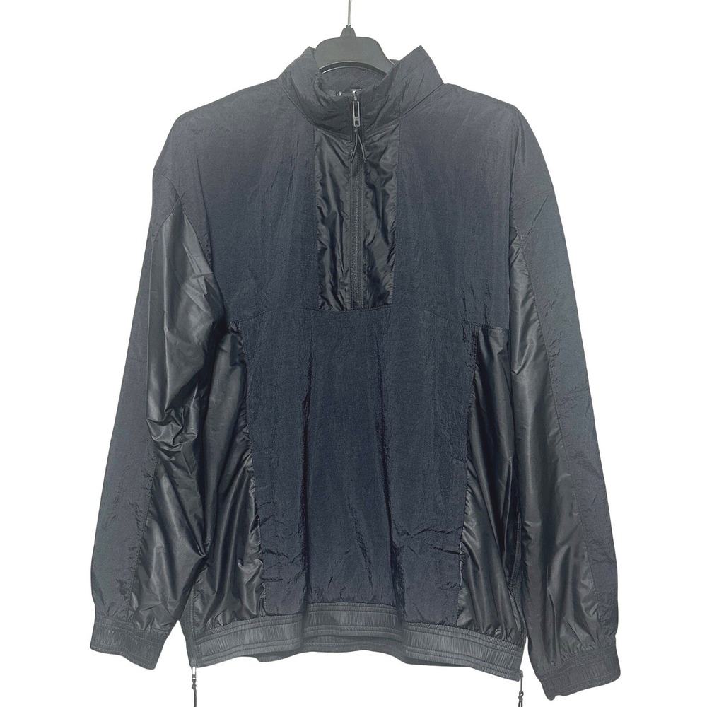 Under Armour Windbreaker Mens XLT Tall Black Regular Fit 1/2 Zip 1383372-001 NWT
